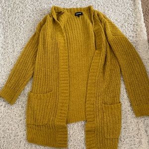 Mustard colored cardigan